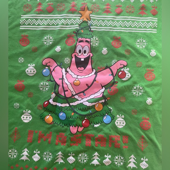 Patrick star Christmas T-shirt by Nickelodeon, women’s  2 XL - Picture 2 of 4